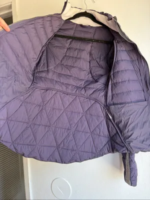 Lululemon Fluffed Up Jacket nightfall purple size 6 pit zips thumbnail 9