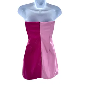 Le Lis Collection Womens‎ Pink Colorblock Zipper Closure Strapless Mini Dress L thumbnail 3