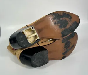 Vintage American West Trading Co. Brown Suede Rose Embroidered Cowgirl Boots 8 thumbnail 4