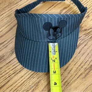 DISNEY PARKS Mickey Mouse Black And White Pinstripe Sun Visor Adjustable Size OS thumbnail 11