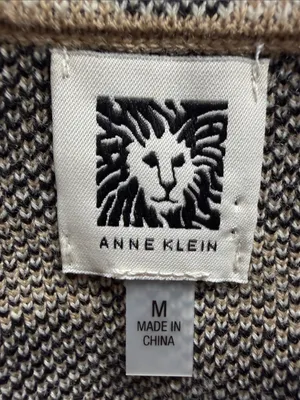 Anne Klein Plaid Double-Breasted Pea Coat in Cream & Tan thumbnail 7