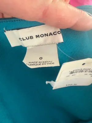 NWT Club Monaco Preppy Linen Blend Mermaid Teal Maxi Skirt Size 0. thumbnail 8