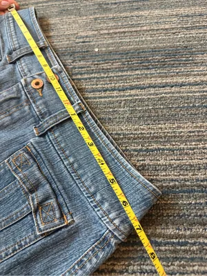GLO Jeans Y2K Low Rise Denim Mini Skirt Blue 19” Waist 15” Length thumbnail 6