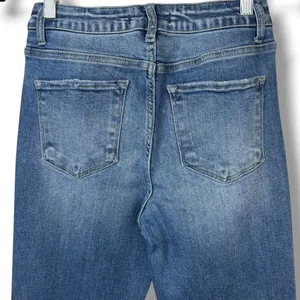 Flying Monkey Vintage Inspired High Rise Faded Distressed Flare Jeans Size 26 thumbnail 5