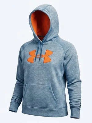 Under‎ Armour Storm Women’s Hoodie Blue Orange Colorway Large Pocket Active thumbnail 1