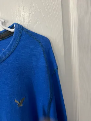 American Eagle Size Medium Blue Long Sleeve Top thumbnail 7