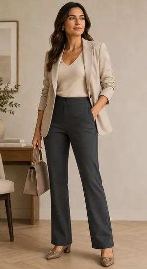 Lululemon Smooth-Fit Pull-On High-Rise Pants Size 2 Gray Slim Flare 31” thumbnail 1