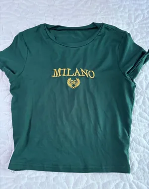 Milano cropped t shirt green thumbnail 2