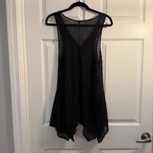 Paradise Crochet Knit Vest Black S/M Boho Festival Beach Coverup‎ Casual thumbnail 5