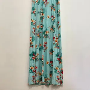 OLIVE & OAK LULUS Sleeveless Floral Maxi Dress Aqua Blue Pink Tropical Hawaiian thumbnail 15