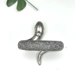 Sparkling Crystal‎ Snake Coil Bracelet Bangle Cuff Rhinestone Statement Silver thumbnail 4