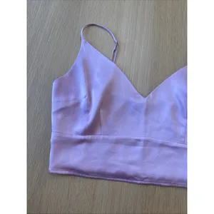 Abercrombie & Fitch Satin Crop Smocked Back Tank Size Medium A1469 thumbnail 2