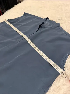 Figs Sleevless Scrub Top in Blue XL thumbnail 3