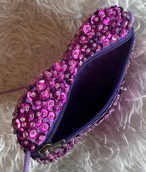 Purple Heart Sequin Purse thumbnail 2