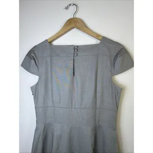 banana republic Woman’s dress 12 gray career cocktail sheath silhouette classic thumbnail 6