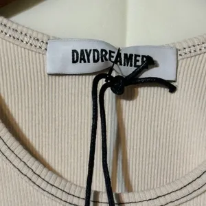 Daydreamer Ribbed Tank Top Dirty Whtie Sleeveless Fitted Minimalist Size Medium thumbnail 4