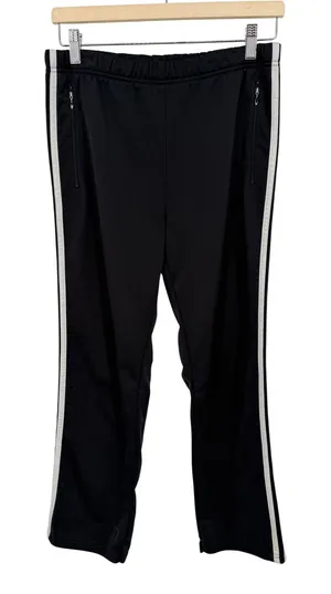 Adidas Track Pants Women S Black Good 3-Stripe Straight Leg Zip Pocket 172772 thumbnail 1