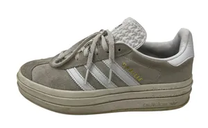 Adidas Gazelle Women's Gray White Suede Lace Up Low Top Sneakers Shoes Size 7.5 thumbnail 1