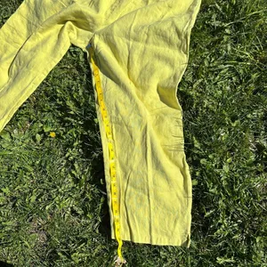 Vintage Yellow Linen Tailored Cropped Pants Size 18W thumbnail 6