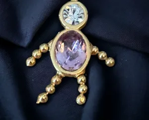 Little boy October birthstone charm pendant thumbnail 1