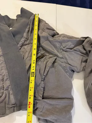 Young Fabulous & Broke Medium Fara Cropped Jacket Open Front Dolman Sleeves Gray thumbnail 8