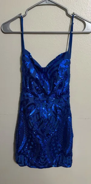 Lucy in the Sky Blue sequence dress thumbnail 1