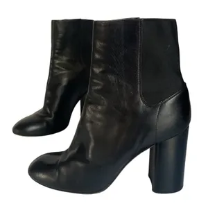 Rag & Bone Black Leather Chelsea Ankle Boots Block Heel Women’s EU 39 / US 8.5 thumbnail 1