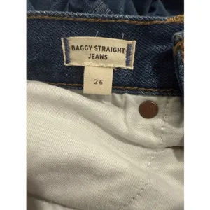 Madewell Baggy Straight Jeans Medium Dark Wash Denim Blue‎ Womens Size 26X30 EUC thumbnail 11