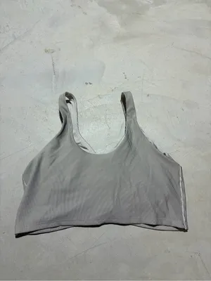 Aerie offline Ruched Front Striped cropped tank top built in bra XXL thumbnail 6