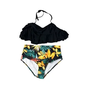 New Womens Topgod 2 Piece Flounce Ruffle Tropical Tankini Bikini - Sz XL thumbnail 4