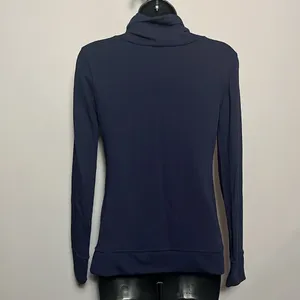 Lilly Pulitzer Hillary Pullover Cowl Neck Navy Blue XS thumbnail 3