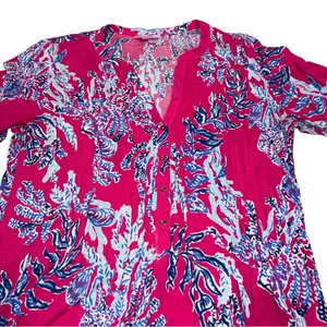 Lilly Pulitzer Pink Samba Sarasota Tunic Dress size XL thumbnail 6