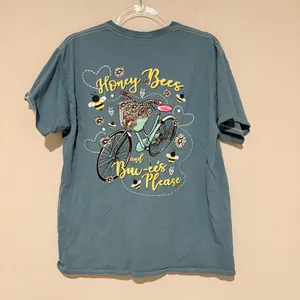 Buc-ee's‎ Honey Bees & Buc-ee's Please blue t shirt Women's SMALL thumbnail 2