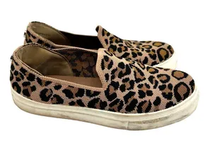 Steve Madden Mailer MALR01S1 Leopard Print Slip on sneaker Shoe Size 8 Knit Top thumbnail 2