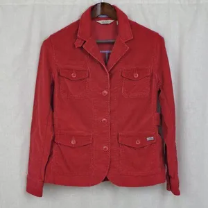 LL Bean Shooting Styled Red Corduroy Jacket XS thumbnail 1