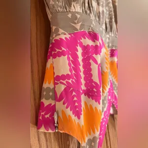 Trina Turk Gypsum Cut-Out Stretch Silk Lined Mini‎ Dress in Cactus Flower Size 6 thumbnail 10