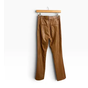 Abercrombie & Fitch The skinny ultra high rise Brown Faux Leather Pants 6S thumbnail 7