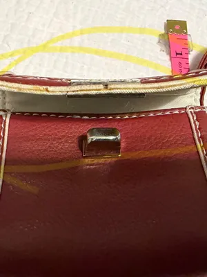 Furla Vituri Red Leather Wristlet with White Interior Imperfections thumbnail 8