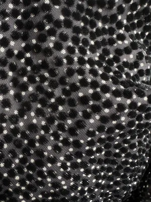 Significant Other Dress Halter Midi Cut Outs Ruffle Velvet Polka Dot Black Sz 4 thumbnail 7