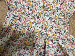 Multi colored floral babydoll top thumbnail 3