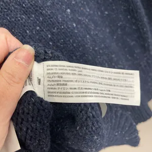 Abercrombie and Fitch Floral Embroidered Heather Navy‎ Sweater Size Small thumbnail 4
