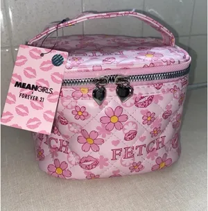 Mean Girls x Forever 21 FETCH Makeup Cosmetic Case Pink NWT thumbnail 4