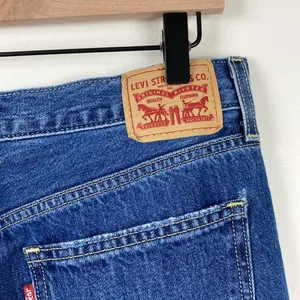 Levi's Low Pro Straight Leg Jeans Women's Size 30 Denim Relaxed Fit Blue thumbnail 7
