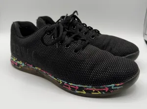 NOBULL Mesh Trainer Shoes Womens 8 Mens 6.5 Black Neon CrossFit Gym Sneaker thumbnail 1