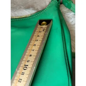 Kate Spade New York Green Nylon Shoulder Bag Small Top Zip Handbag thumbnail 3
