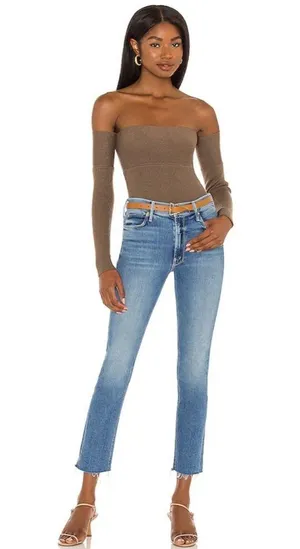 NWT MOTHER Denim Mid Rise Dazzler Ankle Fray Jeans Riding Cliffside Size 26 thumbnail 13