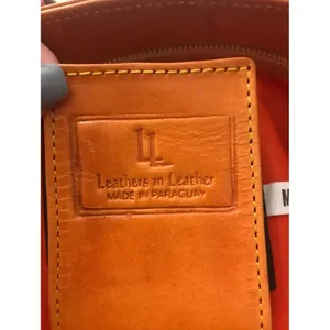 Brown Paraguay hand-tooled floral leather purse‎ hand tote shoulder purse cute thumbnail 6