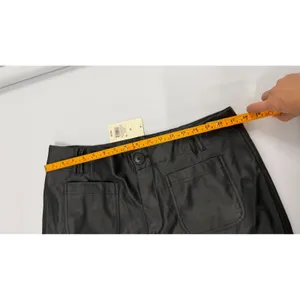 A New Day Women Black Faux Leather Wide Leg Pants Size 16 NWT 018104218 thumbnail 4