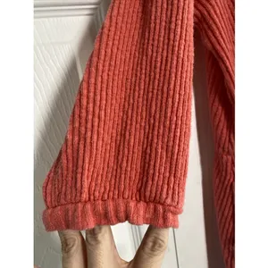 Free People FP Beach Henley‎ Mini Dress Womens Size S Coral Waffle Knit Boho thumbnail 3
