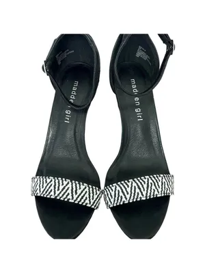 Steve Madden Women's Black and White Open Toe Sandals Size 7 thumbnail 3